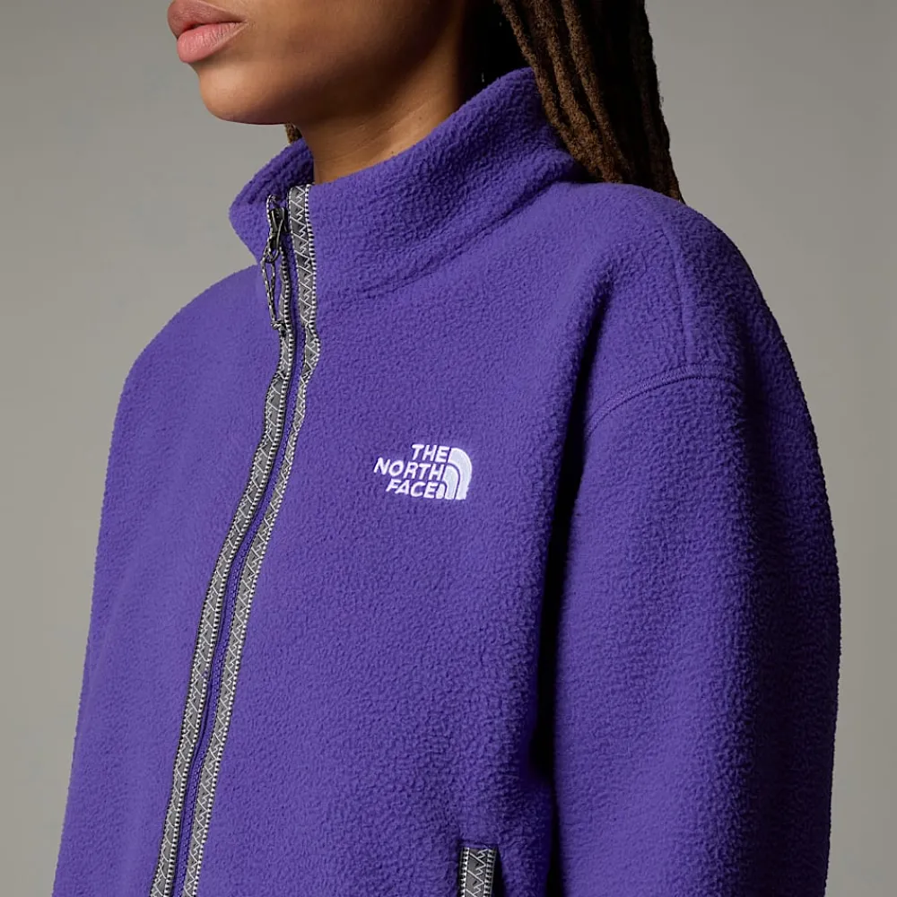 Shop The North Face Veste En Polaire Zippée TNF Fleeski Pour Femme Peak Purple
