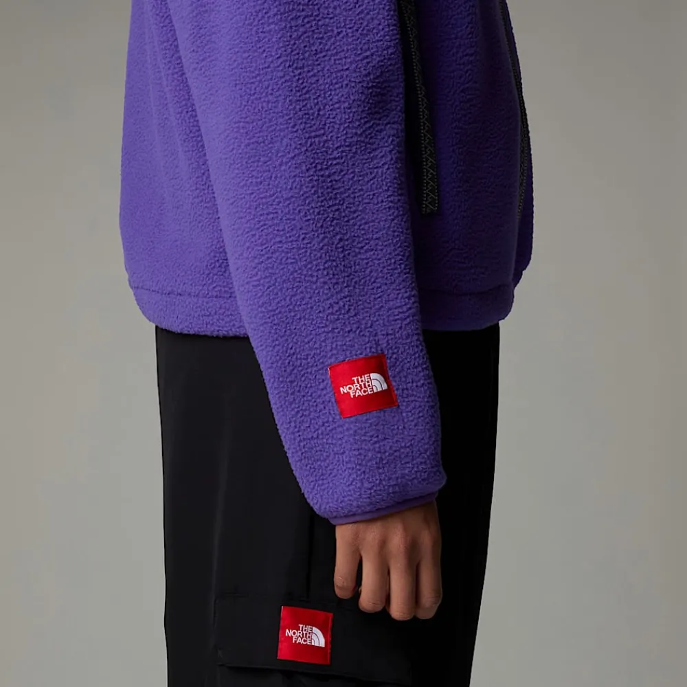 Shop The North Face Veste En Polaire Zippée TNF Fleeski Pour Femme Peak Purple