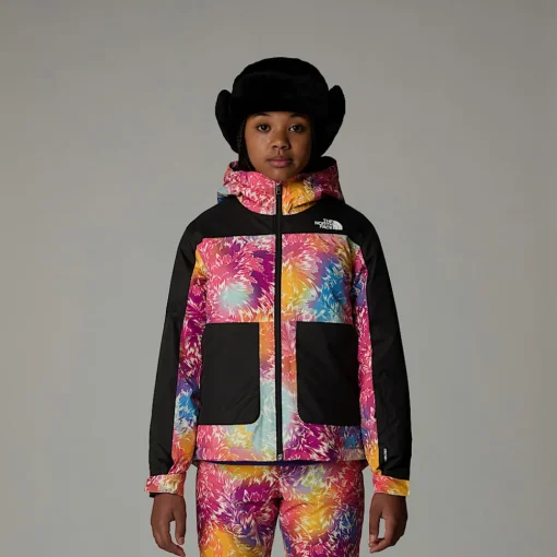 Online The North Face Veste Isolante Freedom Pour Fille Radiant Poppy Blowing Wind Print