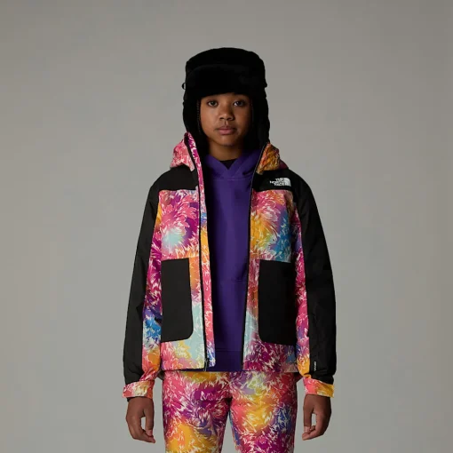 Online The North Face Veste Isolante Freedom Pour Fille Radiant Poppy Blowing Wind Print