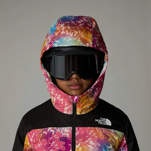 Online The North Face Veste Isolante Freedom Pour Fille Radiant Poppy Blowing Wind Print