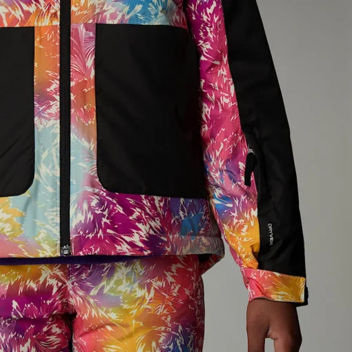 Online The North Face Veste Isolante Freedom Pour Fille Radiant Poppy Blowing Wind Print