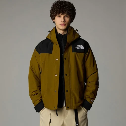 New The North Face Veste Mountain GORE-TEX® Pour Homme Moss Green-TNF Black