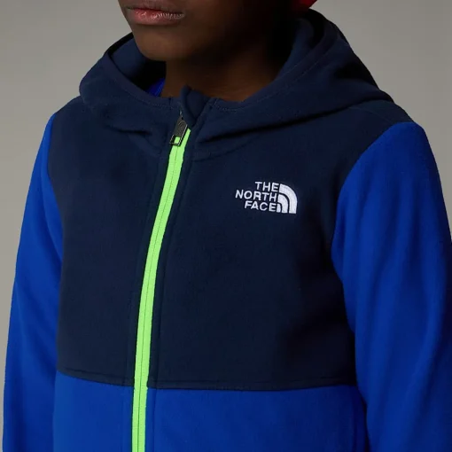 Best Sale The North Face Veste Polaire Zippée à Capuche Glacier Pour Enfant TNF Blue