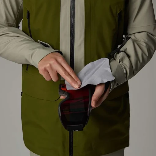 Shop The North Face Veste Summit Verbier GORE-TEX® Pour Femme Clay Grey-Forest Olive