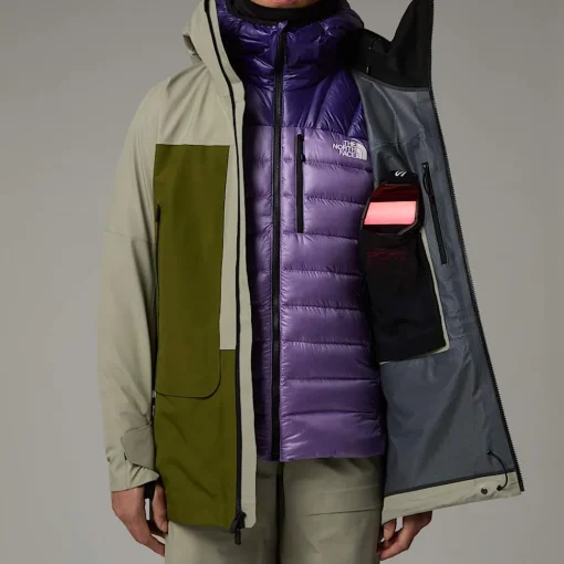 Shop The North Face Veste Summit Verbier GORE-TEX® Pour Femme Clay Grey-Forest Olive