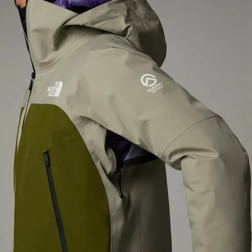 Shop The North Face Veste Summit Verbier GORE-TEX® Pour Femme Clay Grey-Forest Olive